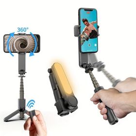 Handheld Stabilizer Bluetooth Selfie Stick Beauty Fill-in Light Anti-Shake VLOG Single-Axis Mini Stabilizer