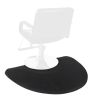 3‚Ä≤x 4.5‚Ä≤x 1/2" Beauty Salon Semicircle Anti-fatigue Salon Mat (Round Outside And Round Inside) Black