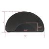 3‚Ä≤x 4.5‚Ä≤x 1/2" Beauty Salon Semicircle Anti-fatigue Salon Mat (Round Outside And Round Inside) Black