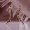 European And American Beauty Earrings Jewelry Personalized Design Micro-set Rose Gold