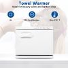 Hot Towel Warmer for Facials Massage, Esthetician Towel Heating Cabinet White, Aluminum Chamber, Salon Beauty Spa Barbershop Equipment
