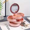 1pc Jewelry Stand Holder; Jewelry Display Tray; Jewelry Storage Box Multilayer Rotating Plastic Jewelry Stand Earrings Ring Box Cosmetics Beauty Conta
