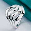 West Lake Beauty Silver Jewelry Minimalist Geometric Ring