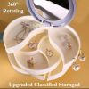 1pc Jewelry Stand Holder; Jewelry Display Tray; Jewelry Storage Box Multilayer Rotating Plastic Jewelry Stand Earrings Ring Box Cosmetics Beauty Conta