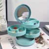 1pc Jewelry Stand Holder; Jewelry Display Tray; Jewelry Storage Box Multilayer Rotating Plastic Jewelry Stand Earrings Ring Box Cosmetics Beauty Conta